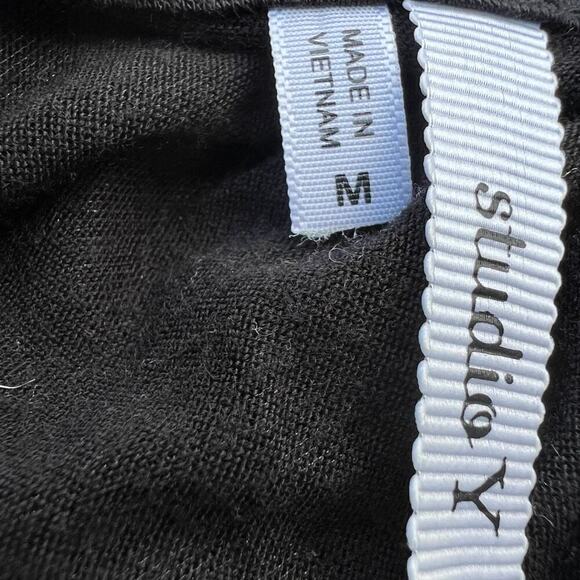 Studio Y sleeveless tank with sequin front, black, women's size M - Picture 5 of 5